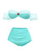 Gelb 1970er Belle Princess Stil Rose Puff Bikini Set