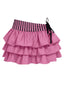 Rosa 1960er Streifen Netz Bogen Gestuft Cover-Up Rock