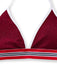 Rotes 80er Bikini-Set mit Glitzer und Neckholder