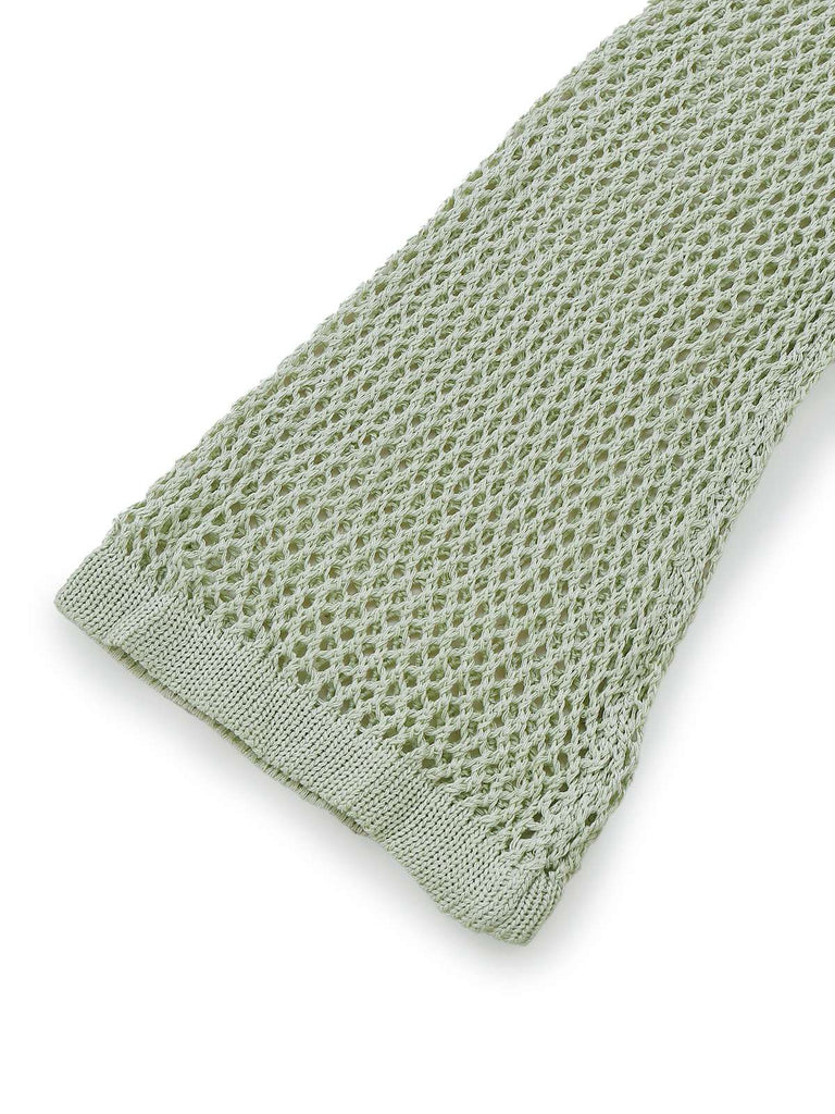 2PCS 1960er Häkel Langarm Strand Cover-Up Set