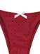 Rot 1960er Bestickt Cutout Rüschen Tankini Set