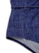 Blau 1940er Schnürung Halter Schein-Denim Bikini Set