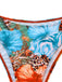 1950er Blumen Leopard Halter Bikini Set & Cover-Up