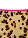 Braun 1950er Leopard Halter Farbblock Bikini Set
