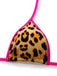 Braun 1950er Leopard Halter Farbblock Bikini Set