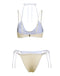 1980er Zweiteiler-Optik Seitlich zum Binden Bikini Set