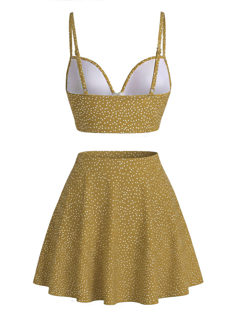Tankini-Set mit Polka-Dots und Bügeln aus den 1950er Jahren, 4er-Pack