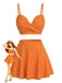 1950er Polka Dot Hohe Taille Bikini Set & Cover-Up
