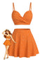 1950er Polka Dot Hohe Taille Bikini Set & Cover-Up