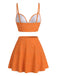 1950er Polka Dot Hohe Taille Bikini Set & Cover-Up