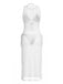 80er Bikini-Set & Mesh-Cover-Up in Uni