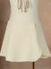 Beige 1930er Uni Schnürung Badekleid