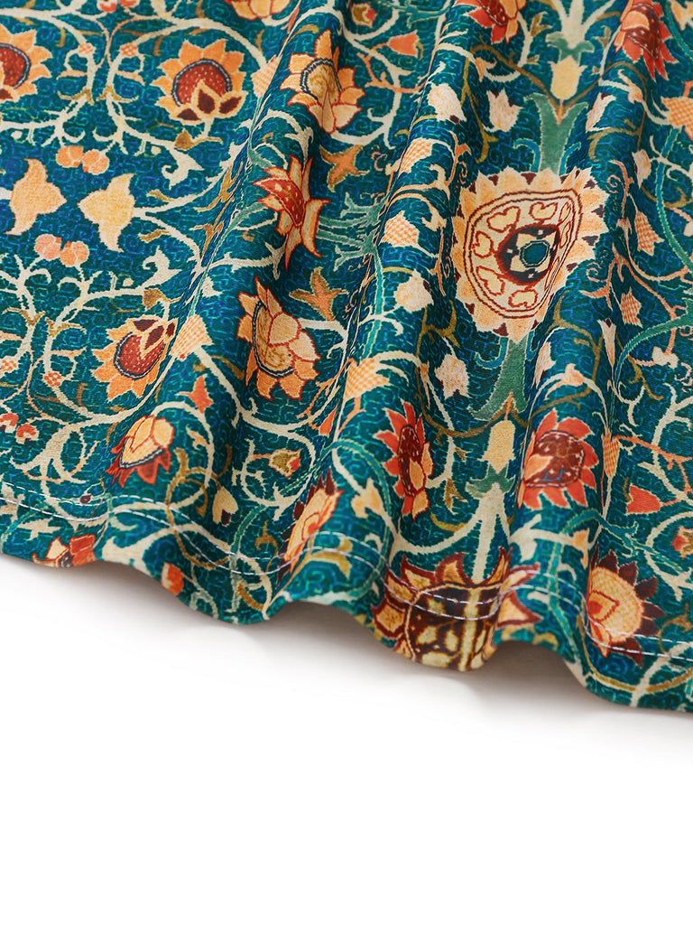 1940er Halter Retro Blumen Prints Tankini-Set