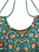 1940er Halter Retro Blumen Prints Tankini-Set