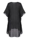 70er Cover-Up im Boho-Stil mit Häkelarbeit und Quadrat-Muster