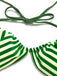 Grünes 50er Bikini-Set mit Neckholder und Streifen