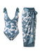 70er Badeanzug & Cover-Up mit Batik
