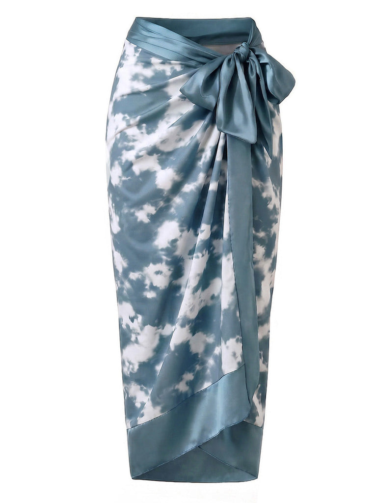 70er Badeanzug & Cover-Up mit Batik