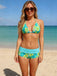 80er Bikini-Set mit Neckholder und Blumen