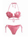 80er Bikini-Set & Shorts mit Neckholder und Metallic
