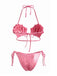 80er Bikini-Set & Shorts mit Neckholder und Metallic