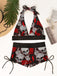 80er Bikini-Set mit Neckholder und Totenkopf