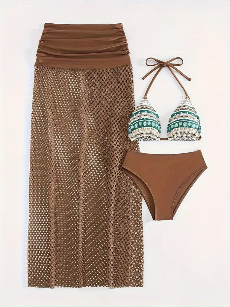 80er Boho Bikini-Set & Cover-Up