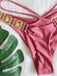 80er Bikini-Set & Shorts mit Neckholder und Hohe Taille