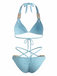 80er Bikini-Set & Shorts mit Neckholder und Hohe Taille
