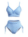80er Bikini-Set mit Neckholder und Rüschen