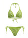 80er Bikini-Set & Shorts mit Neckholder und Schnürung