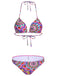 Multicolor 1930er Mandala Bikini Set & Cover-Up
