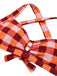 1950er Doppelter Riemen Buttoned Plaids Badeanzug