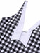 Schwarz & Weiß 1950er Plaid Einteiliger Badeanzug