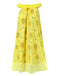 [Vorverkauf] Gelb 1950er Sonnenblume Boot Neck Tüll Nachthemd