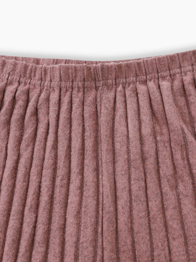 1950er Bogen Stricken Rüschen Lang Pyjama Set