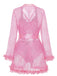 1970er Spitze Transparent Blüten Rüschen Besatz Dessous Set