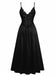 50er Satin-Nachtkleid mit Spitze und Spaghettiträgern