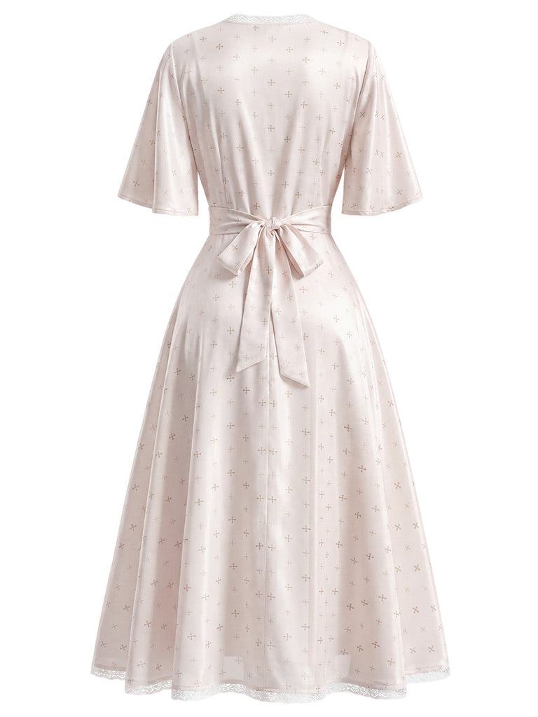 [Pre-Sale] Cream Color 1950s Floral Lace Nightgown 5