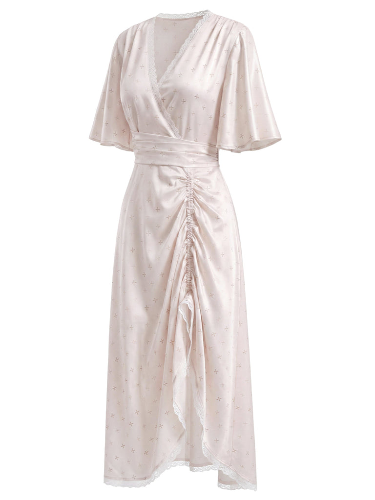 [Pre-Sale] Cream Color 1950s Floral Lace Nightgown 7