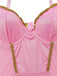 Rosa 60er Dessous-Set mit Glitzer und Tutu-Body