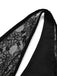 Schwarzes 40er Nachthemd mit Spitze und Satin