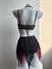 80er Gothic Dessous-Set mit Neckholder