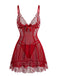 50er Babydoll-Nachthemd aus Spitze und Mesh