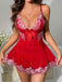 50er Babydoll-Nachthemd aus Spitze und Mesh