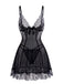 50er Babydoll-Nachthemd aus Spitze und Mesh