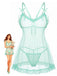 70er Babydoll-Nachthemd aus transparenter Spitze