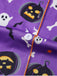 50er Geister-Kürbis-Print Pyjama-Set mit Oberteil & Shorts