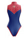 Blauer & Roter 80er Schlafanzug