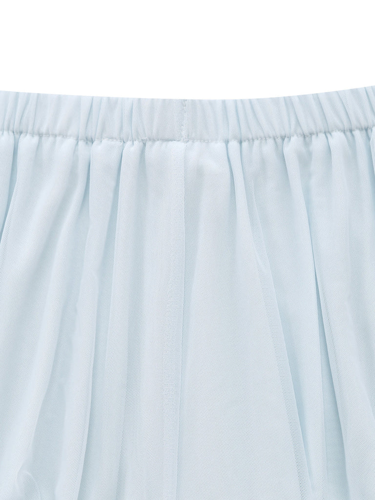 30er Cami-Pyjama-Set mit Rüschen und Flatterärmeln